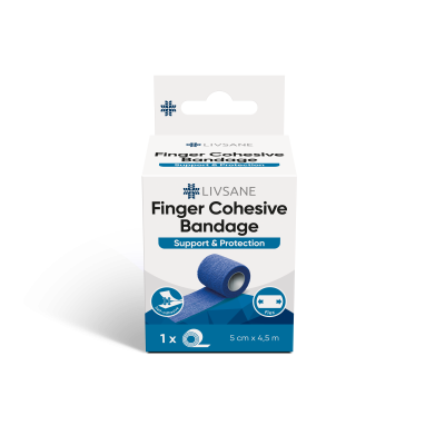 LIVSANE ELASTIKSIDE SÕRMEDELE 5CMX4,5M SININE