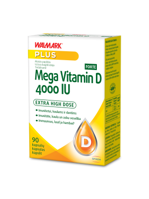 WALMARK MEGA VITAMIIN D FORTE KAPSLID 4000IU N90