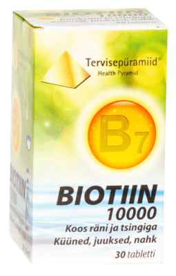 TERVISEPÜRAMIID BIOTIIN 10000 RÄNI+TSINK TBL N30