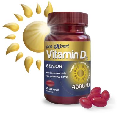 PRO EXPERT VITAMIIN D SENIOR ÕLIKAPSLID 4000IU N60