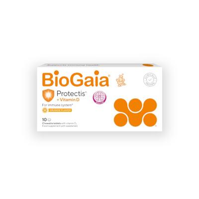 BIOGAIA PROTECTIS PIIMHAPPEBAKTERID+VITAMIIN D3 TBL N10