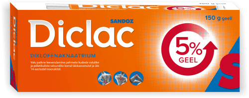 DICLAC 5% GEEL 50MG 1G 150G N1