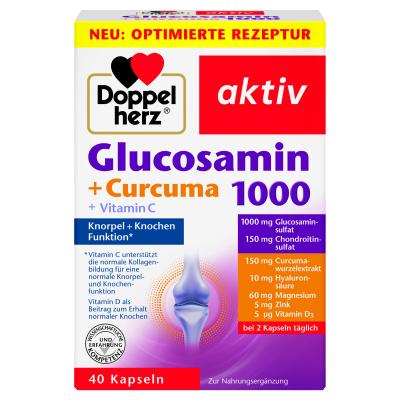 DOPPELHERZ AKTIV GLUCOSAMIIN 1000MG+KURKUM+VIT C CAPS N40