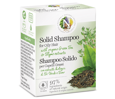 NATURAL TAHKE SHAMPOON RASUSTELE JUUSTELE ROHELISE TEE JA TÜÜMIANI EKSTRAKTIDEGA 50G