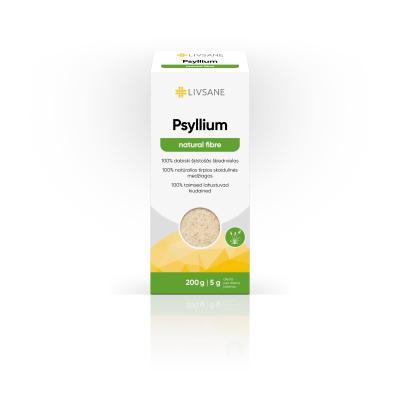 LIVSANE PSÜLLIUM 100% TAIMSED LAHUSTUVAD KIUDAINED 200G