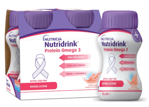 NUTRIDRINK PROTEIN OMEGA-3 JOOK MANGO-VIRSIK 125ML N4