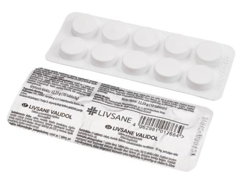 LIVSANE VALIDOL TBL N10