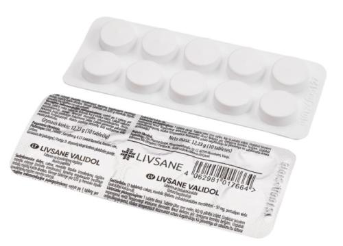LIVSANE VALIDOL TBL N10