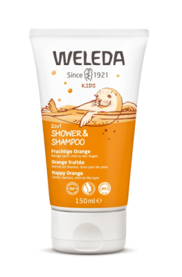 WELEDA APELSINI 2IN1 ŠAMPOON+DUŠIKREEM LASTELE 150ML