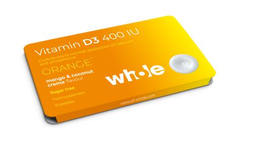 WHOLE VITAMIIN D3 PASTILLID 400IU N15