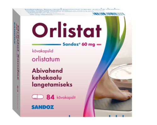 ORLISTAT SANDOZ 60MG KÕVAKAPS. 60MG N84