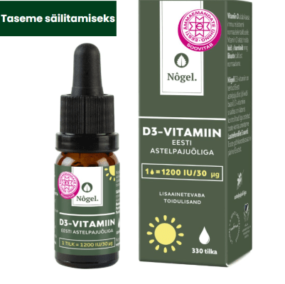 NÕGEL VITAMIIN D3 TILGAD 1200IU ASTELPAJUÕLIGA 10ML