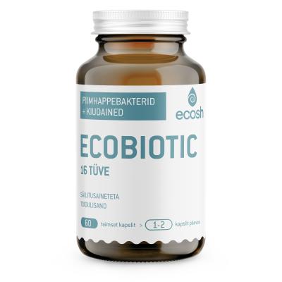 ECOSH ECOBIOTIC 16 TÜVE PIIMHAPPEBAKTERID KAPSLID N60
