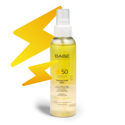 BABE PÄIKESEKAITSESPREI NÄOLE/ JUUSTELE/KEHALE SPF50 150ML