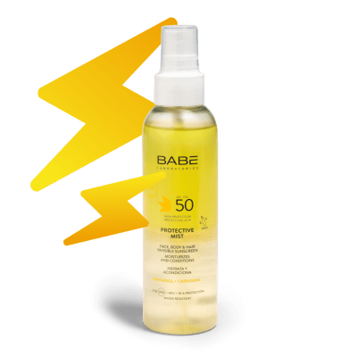 BABE PÄIKESEKAITSESPREI NÄOLE/ JUUSTELE/KEHALE SPF50 150ML