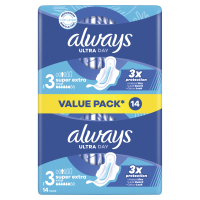 ALWAYS ULTRA DAY HÜGIEENILINE SIDE SUPER PLUS DUO N14