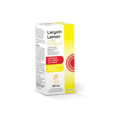 LARYXIN LEMON SUUÕÕNESPREI 2MG+0,5MG/1ML 30ML N1