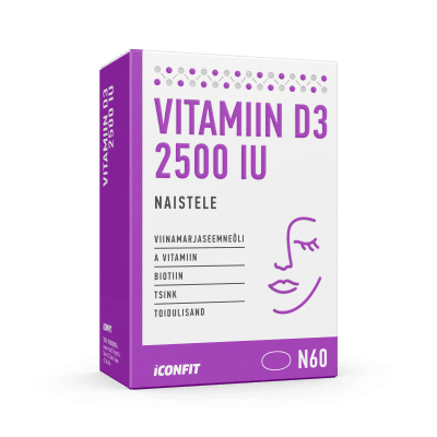 ICONFIT VITAMIIN D3 NAISTELE ÕLIKAPSLID 2500IU N60
