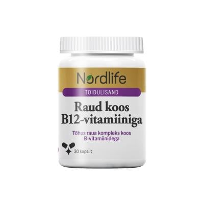 NORDLIFE RAUD+VTAMIIN B12 KAPSLID N30
