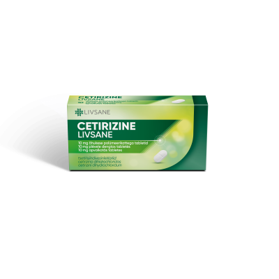CETIRIZINE LIVSANE ÕHUK. POLÜM.KAT. TBL 10MG N10