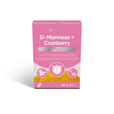 LIVSANE D-MANNOSE+CRANBERRY PLUS TBL N20
