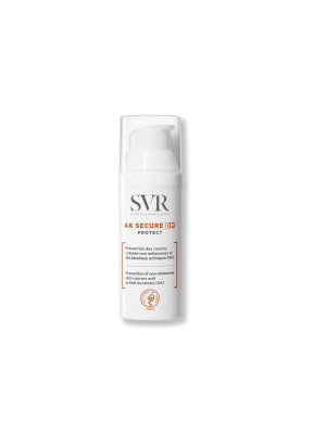 SVR AK SECURE DM PÄIKESEKAITSEVAHEND MITTEMELANOOMSE NAHAVÄHI JA AKTIINILISE KERATOOSI PROFÜLAKTIKAKS SPF50+ 50ML