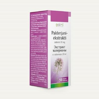 PAIRA PALDERJANIEKSTRAKTI TBL 20MG N50