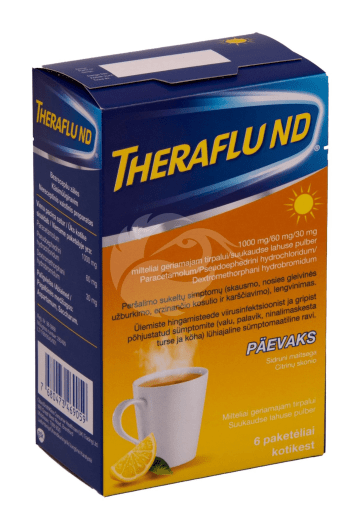 THERAFLU ND SUUKAUDNE LAHUSE PULBER 1000MG+60MG+30MG N6