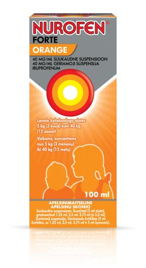 NUROFEN FORTE ORANGE SUUKAUDNE SUSPENSIOON ENSOON 40MG 1ML 100ML N1