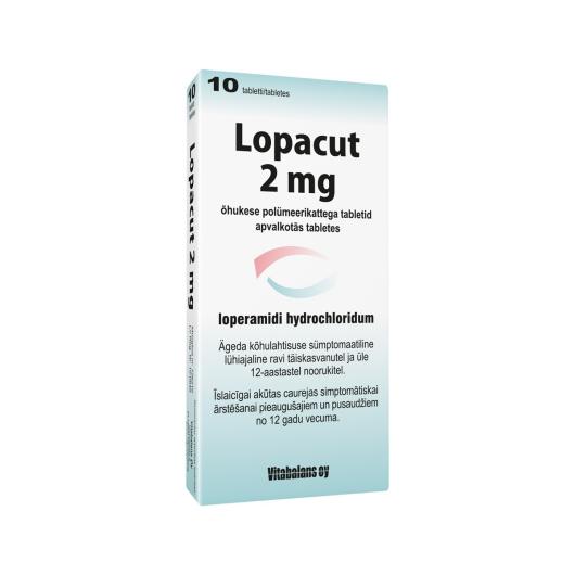 LOPACUT ÕHUKE POLÜMEERKATTEGA TBL 2MG N10