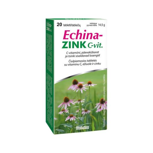 ECHINA ZINK+VITAMIIN C TBL N20