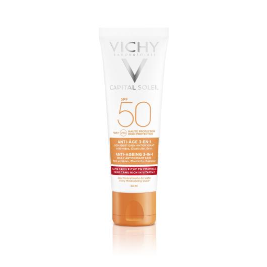 VICHY CS PÄIKESEKAITSEKREEM SPF50 VANAN.VASTANE NÄOLE 50ML