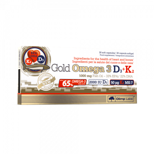 OLIMPLABS GOLD OMEGA-3+D3+K2 KAPSLID N30