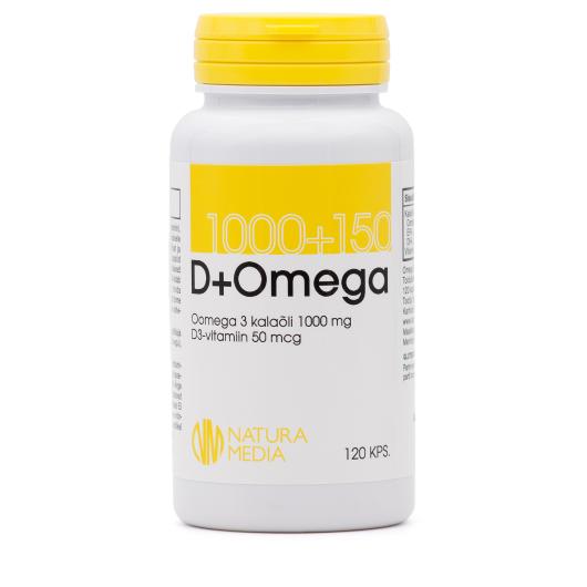 NM OMEGA-3 KALAÕLI 1000MG + VITAMIIN D 50MCG KAPSLID N120