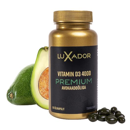 LUXADOR PREMIUM VITAMIIN D3 ÕLIKAPSLID 4000IU N120