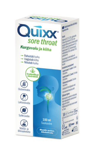 QUIXX SORE THROAT KURGUSIIRUP 100ML
