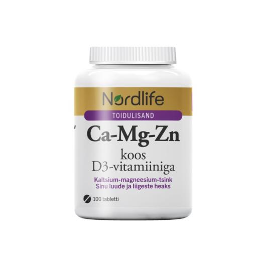 NORDLIFE CA-MG-ZN VITAMIIN D3 TBL N100