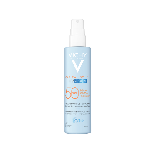 VICHY CS UV-AQUA PÄIKESEKAITSESPREI NÄOLE/KEHALE SPF50 200ML