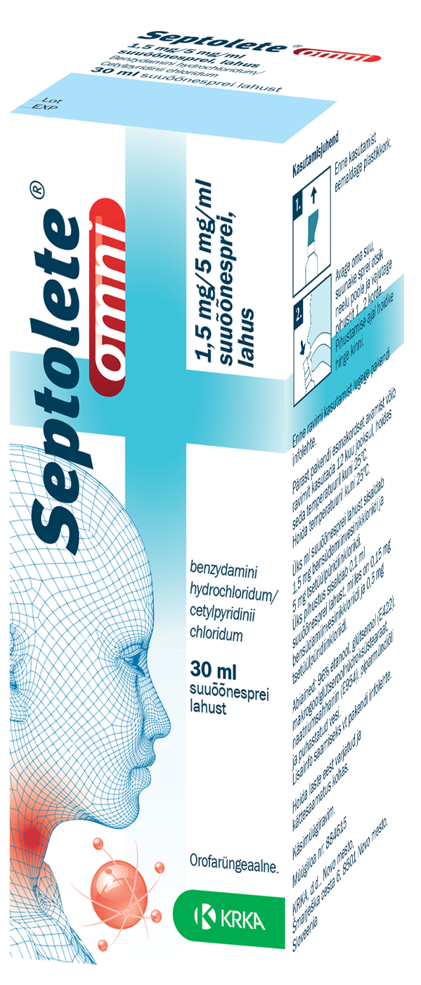SEPTOLETE OMNI SUUÕÕNESPREI LAHUS 1.5MG+5MG 1ML 30ML N1