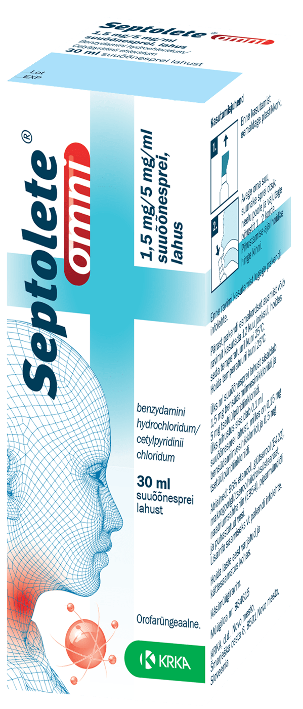 SEPTOLETE OMNI SUUÕÕNESPREI LAHUS 1.5MG+5MG 1ML 30ML N1