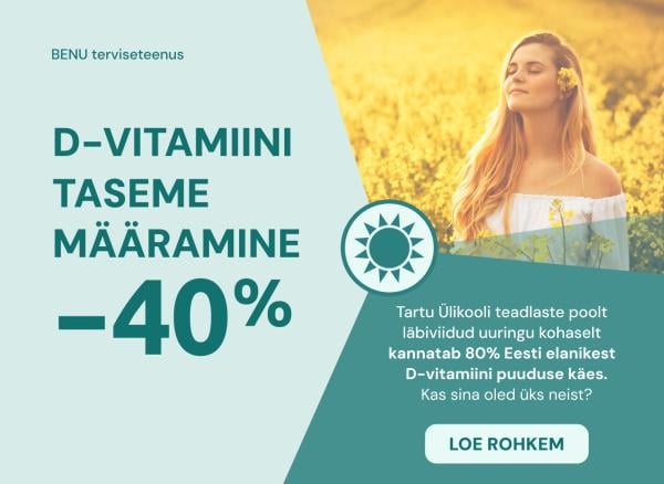 D-vitamiini taseme määramine -40%