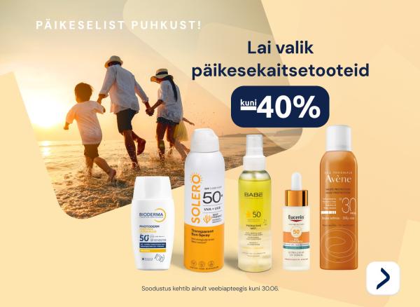 Lai valik päikesekaitsetooteid kuni -40%