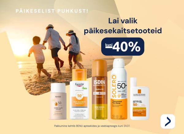 Lai valik päikesekaitsetooteid kuni -40%