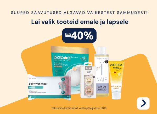 Lai valik tooteid emale ja lapsele kuni -40%