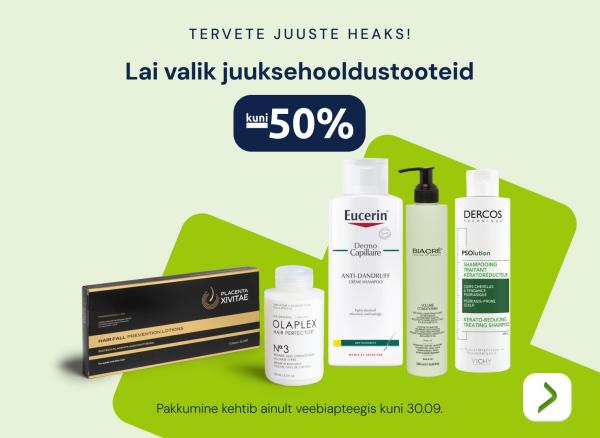Lai valik juuksehooldustooteid kuni -50%