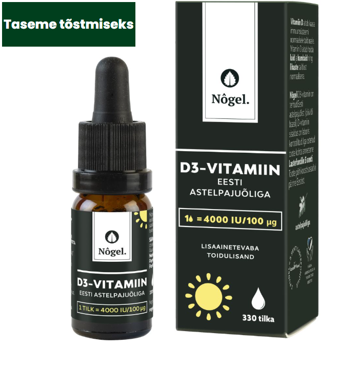 NÕGEL VITAMIIN D3 TILGAD 4000IU ASTELPAJUÕLIGA 10ML