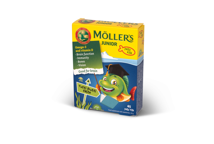 MÖLLER'S JUNIOR GEELKALAKESED PUUVILJAMAITSELISED N45