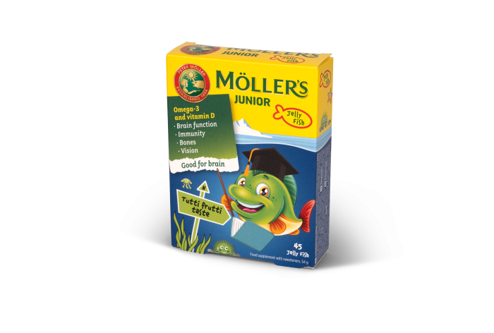 MÖLLER'S JUNIOR GEELKALAKESED PUUVILJAMAITSELISED N45