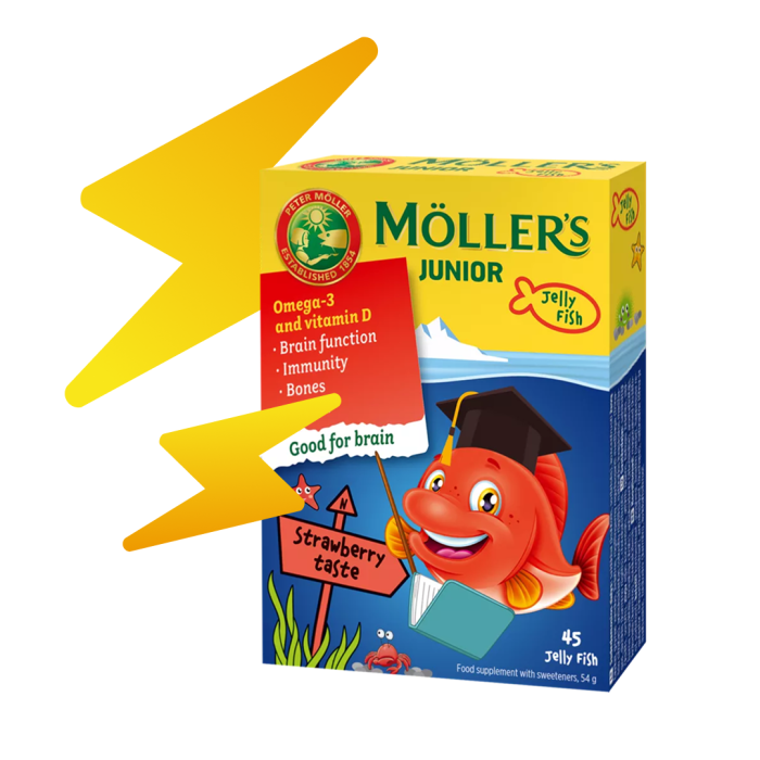 MÖLLER'S JUNIOR GEELKALAKESED MAASIKAMAITSELISED N45