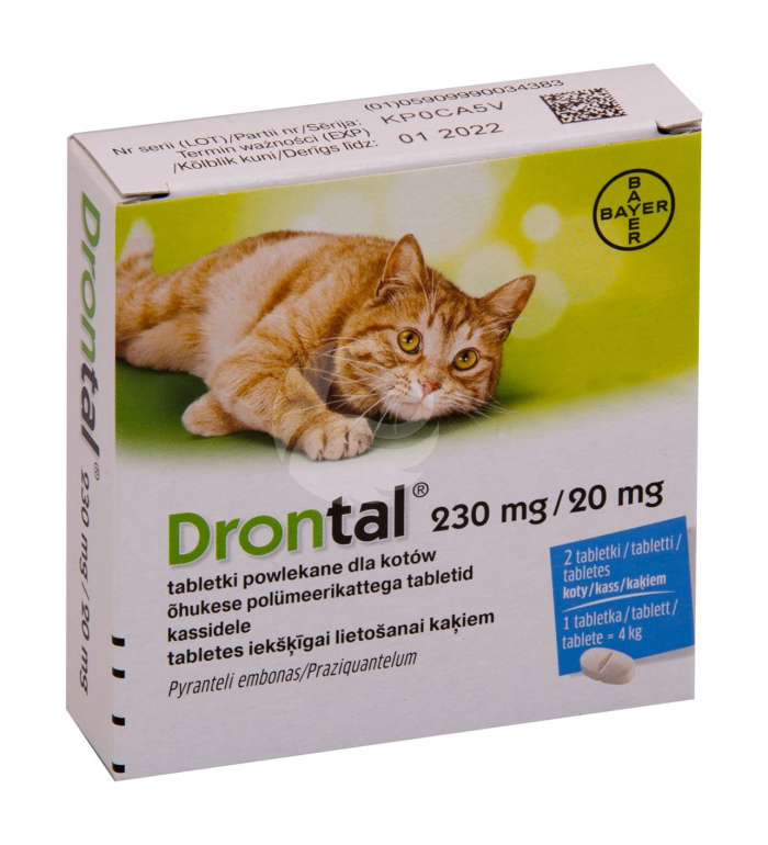 DRONTAL ÕHUKE POLÜMEERKATTEGA TBL 20MG+80MG N2